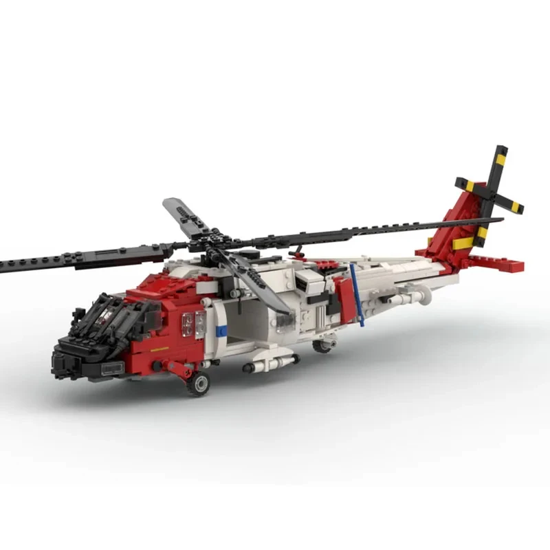 

872 шт. MOC Fighter Sikorsky SH-60 Jayhawk модель самолета DIY сборка строительные блоки игрушки детский подарок на день рождения