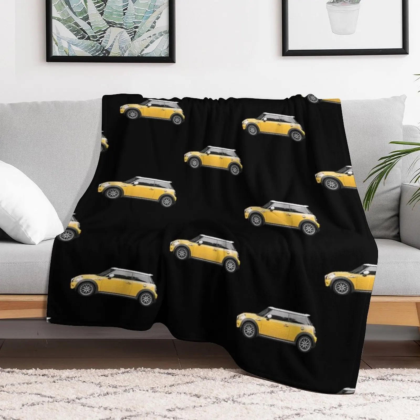 Mini cooper Throw Blanket Decorative Sofa For Baby Cute Bed Fashionable Blankets