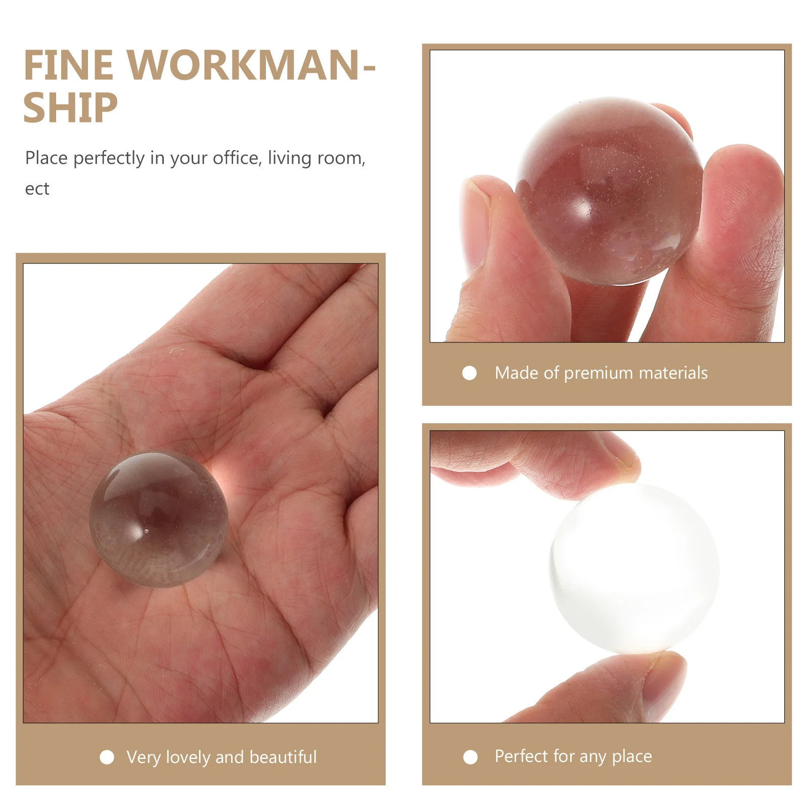 

3cm Crystal Sphere Photography Prop Meditation Juggling Glass Ball for Wedding Home Office Decoration Crystal Ball