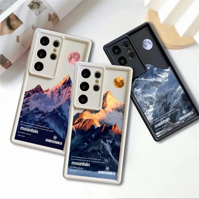 Phone case for Samsung Galaxy S24 S22 S21 Ultra A13 cases S20 FE S23 S24plus S21fe 12C fundas Cover Magnificent Mountain Scenery