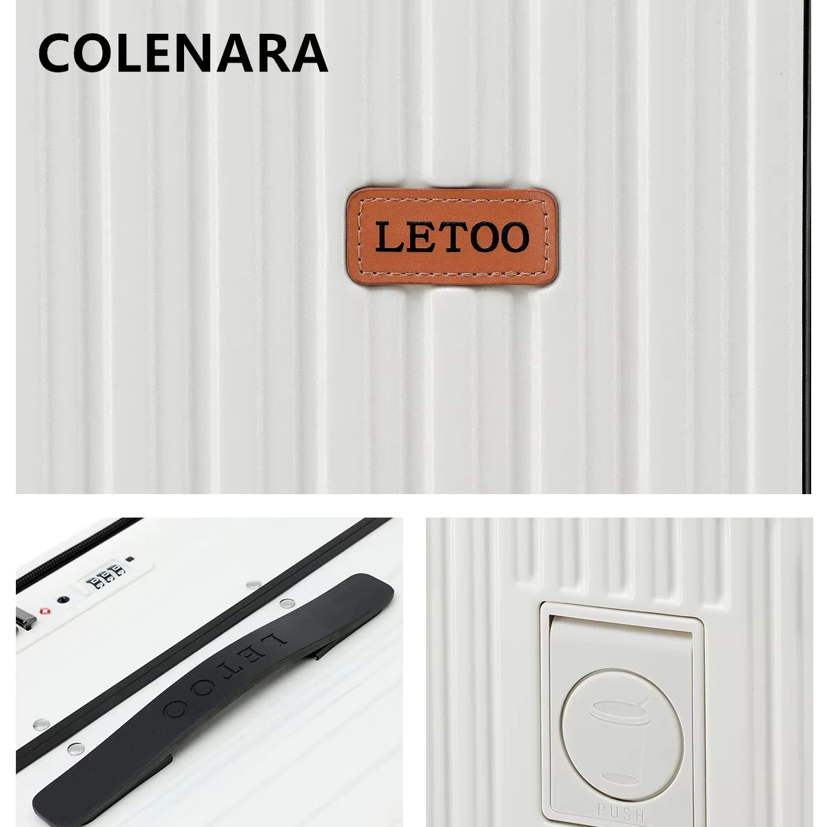 COLENARA Rolling Suitcase USB Charging Boarding Box 20