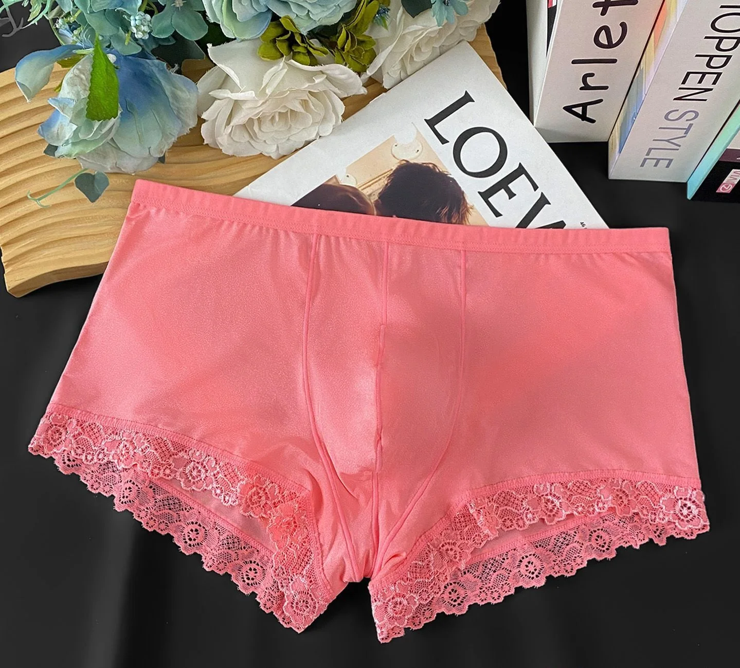 Man's Pink Party BF Briefs Pantys Lgbtq Live Show Dance Costumes Private Harajuku