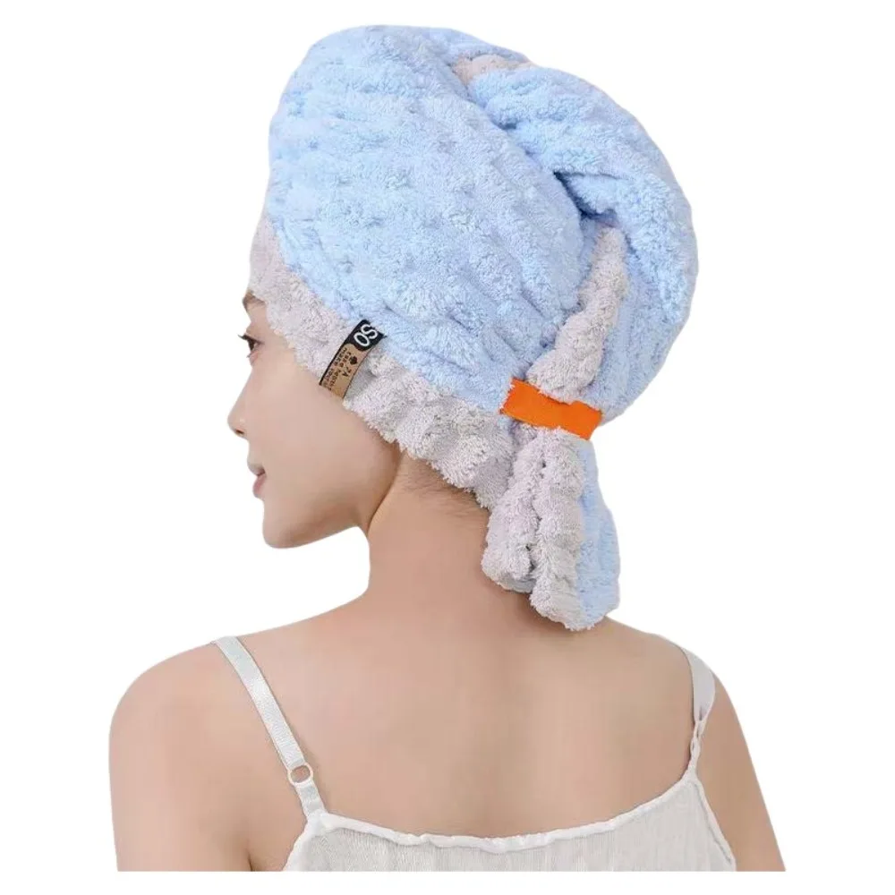 Reusable Extra Large Quick-Dry Hair Towel with Wide Brim Soft Super Absorbent Microfiber Turban Anti Slip Thick