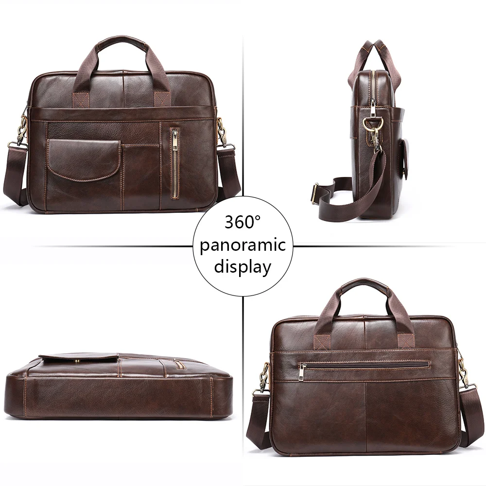 Herren Ledertaschen Mann Leder Laptop tasche für Dokument A4 Aktentasche für Teenager Männer Business Portfolio Einkaufstasche