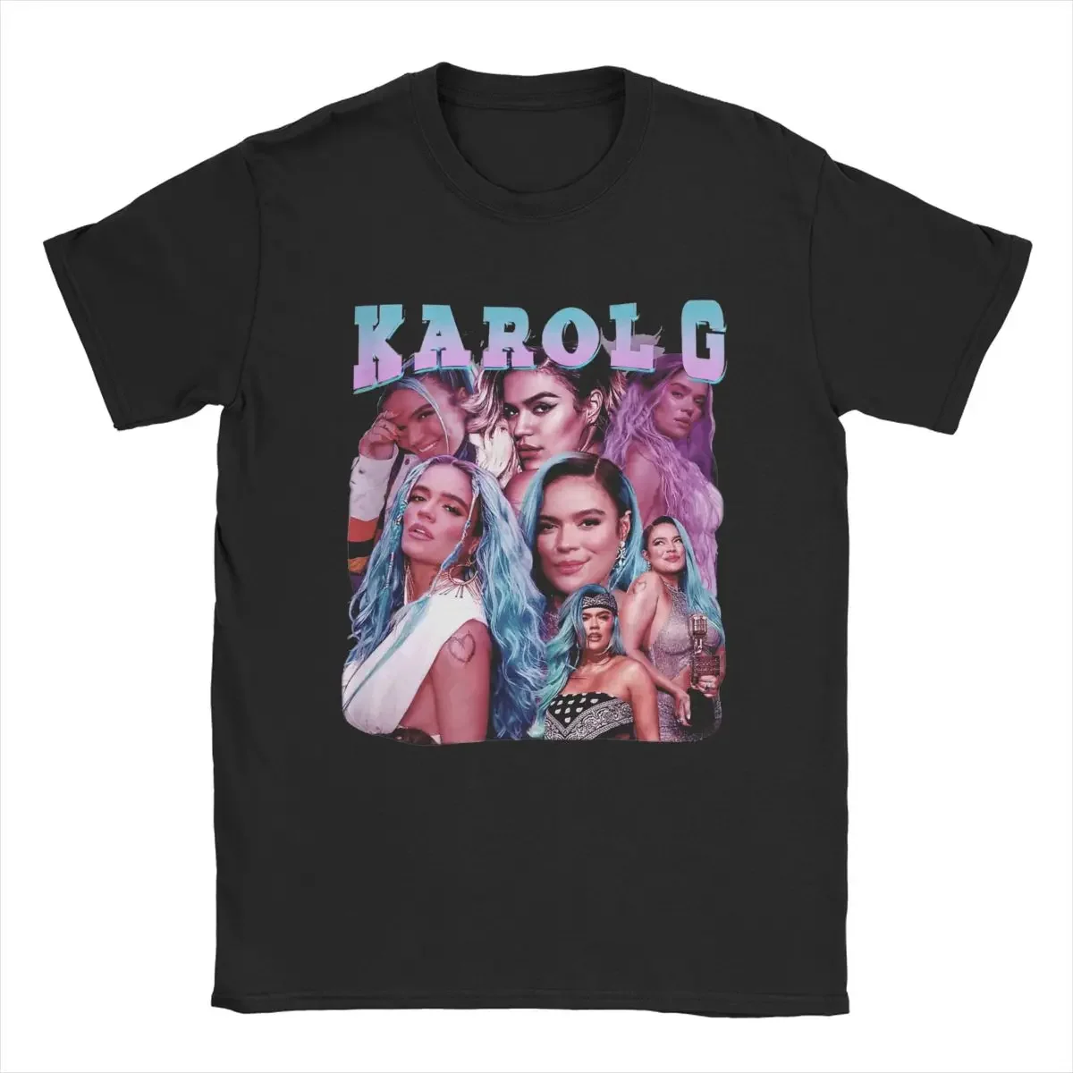 Karol G T Shirts for Men 100% Cotton Hipster T-Shirts Round Collar Tees Short Sleeve Clothing New Arrival