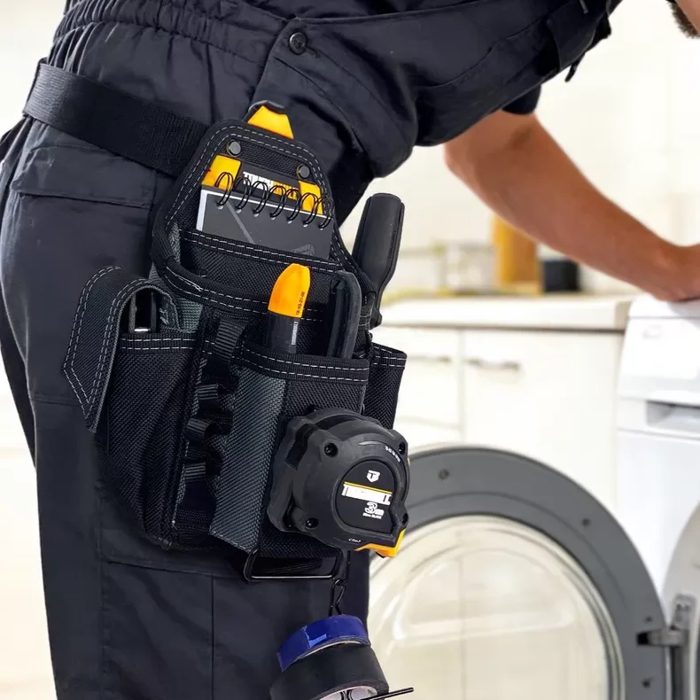 toughbuilt-tb-ct-34-小型電気技師用ポーチ-縦置き可能-調整可能なテープチェーン-大容量-頑丈なツールキット