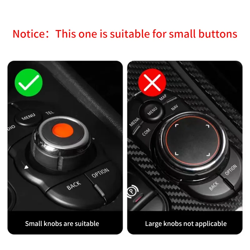 2PCS Central Control Volume Multimedia Button Knob Sticker For Mini Cooper F56 F60 F54 F55 F57 Countryman Car Interior Styling