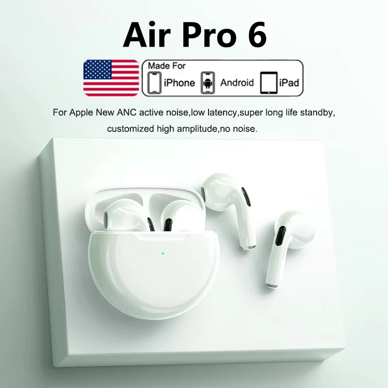 Para Apple original AIRP0DS-PR0 inalámbrico Bluetooth auriculares en auriculares deportes Cancelación de ruido auriculares para xiaomi iPhone auriculares