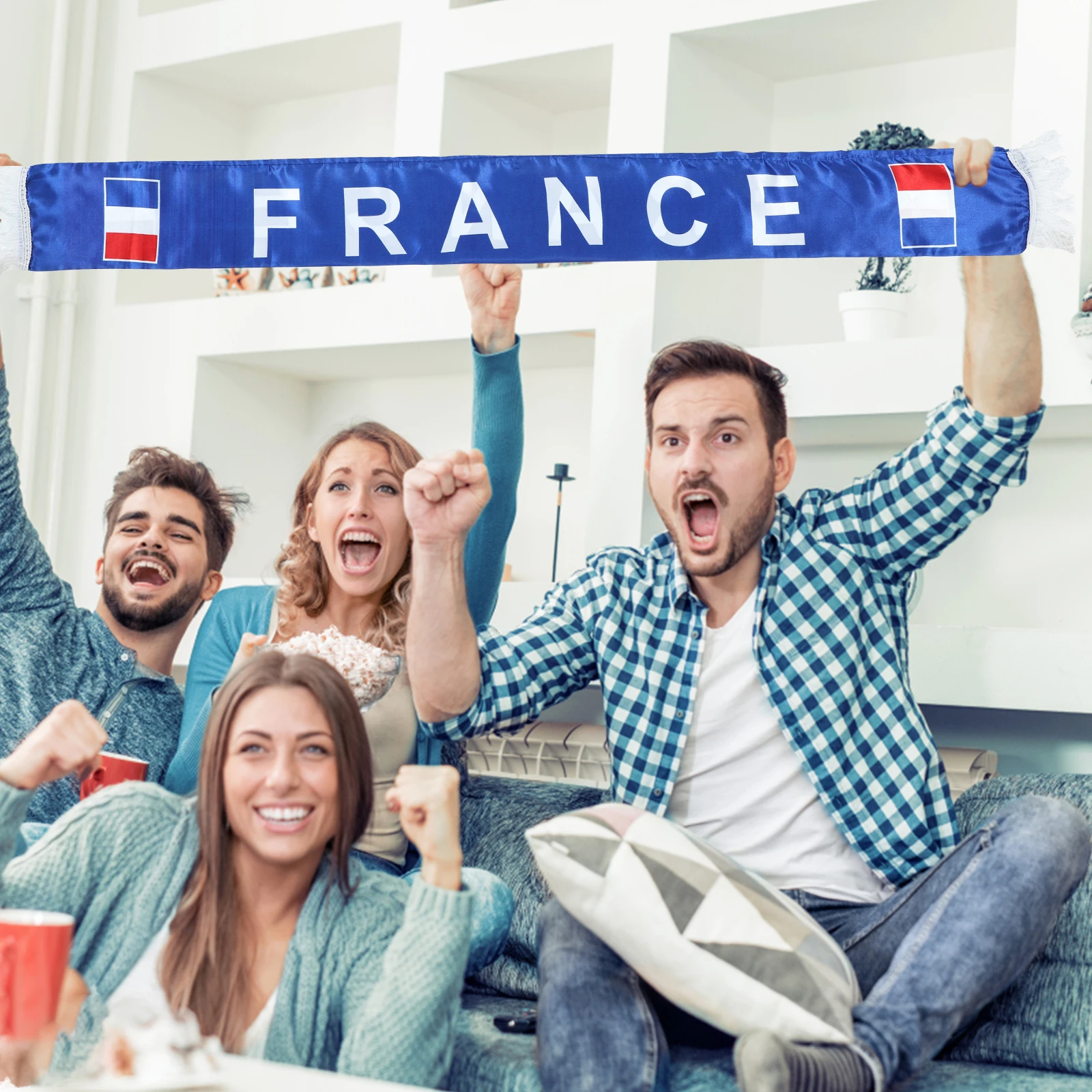 

2pcs Premium Football Scarf Sports Fans Cheering Scarves For Festivals Live Events Enthusiastic Gift Photo Props