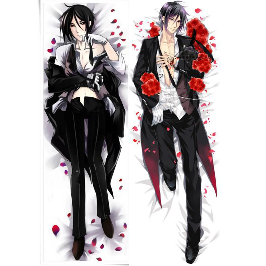 

Япония Аниме отаку Мужской Черный Дворецкий Себастиан Микаэлис обнимает тело наволочка чехол BL Большая скидка