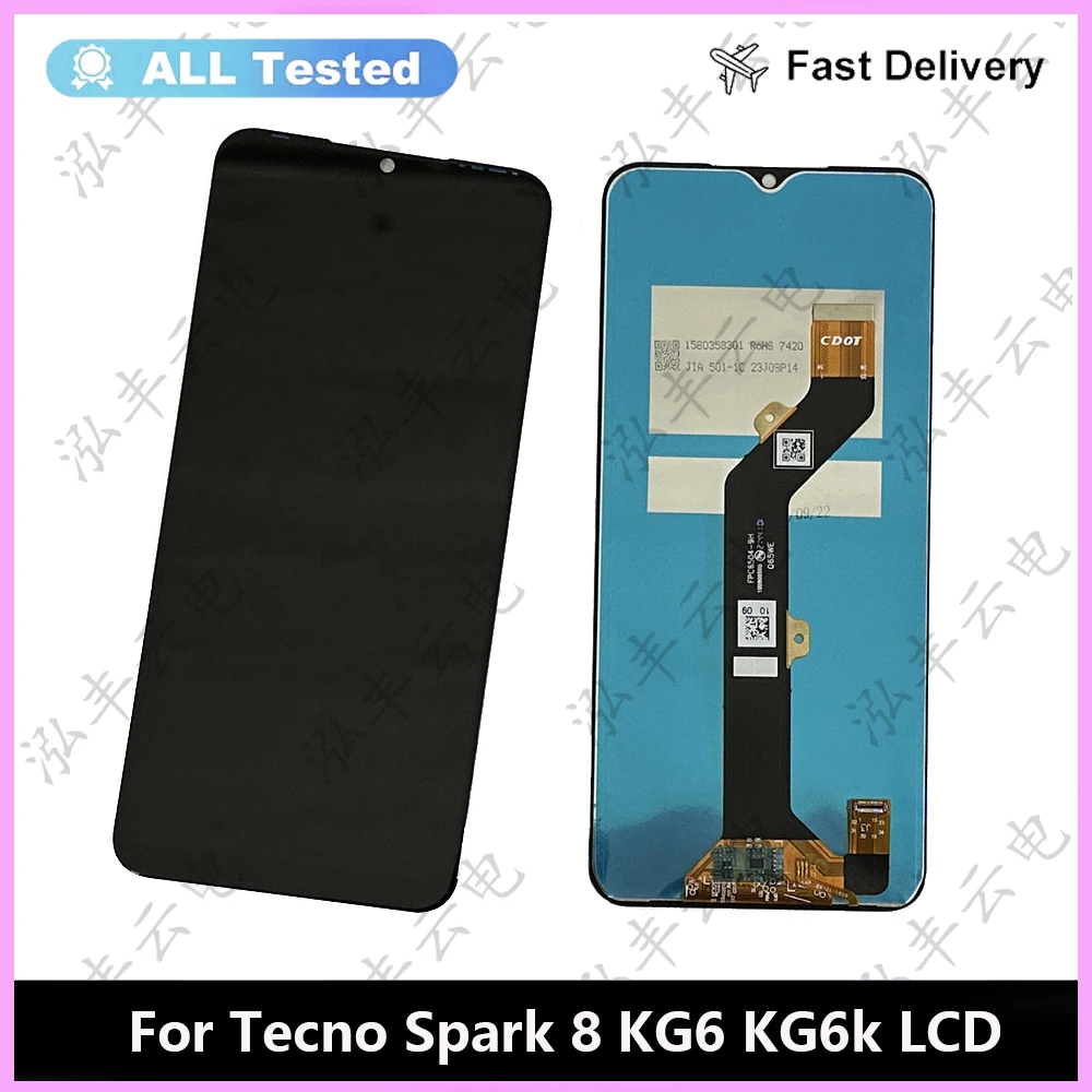 

For Tecno Spark 8 KG6 KG6k Spark8 LCD Display Touch Screen Digitizer Assembly Replacement For Tecno KG6 KG6K LCD