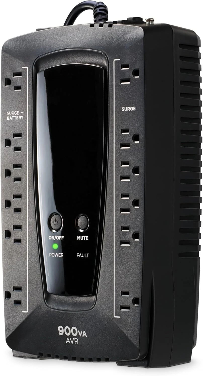 AVRG900U AVR UPS بطارية احتياطية وواقي من زيادة التيار، 900VA/480W، 12 منفذًا، مدمج، معتمد من UL · مبيعات المصنع مباشرة