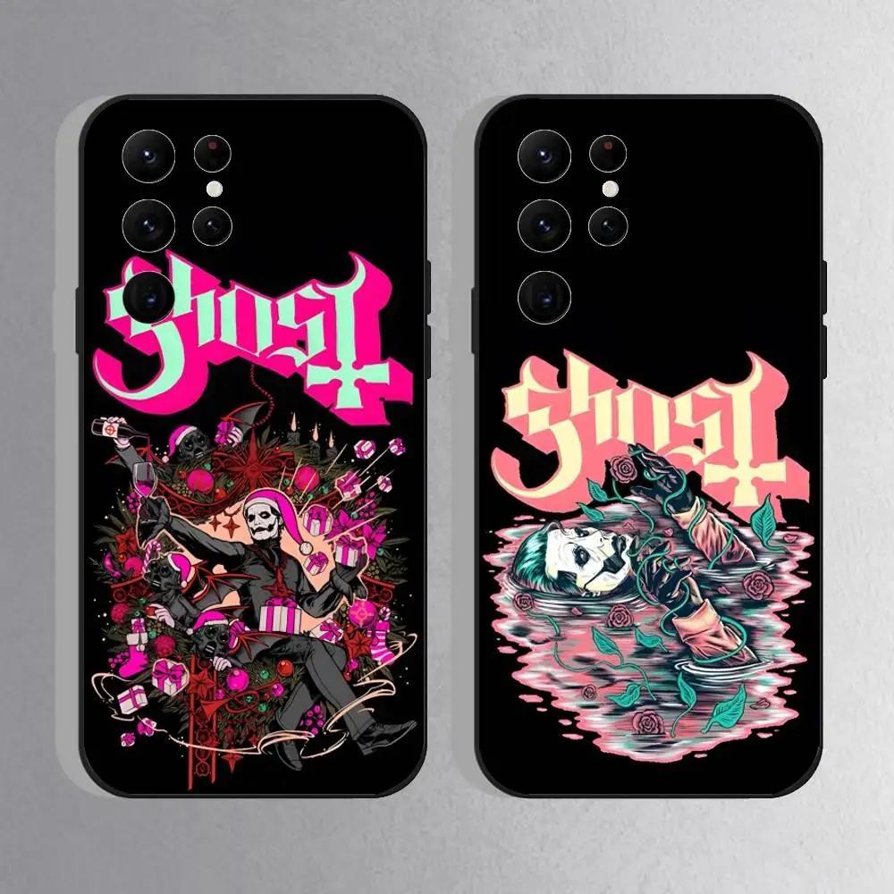G-Ghost Heavy Metal Band Phone Case For Samsung S10,S21,FE,S21 ,S26,S25,S24,S23,Ultra,S9,S22,Plus Black Shockproof Silicone Sof