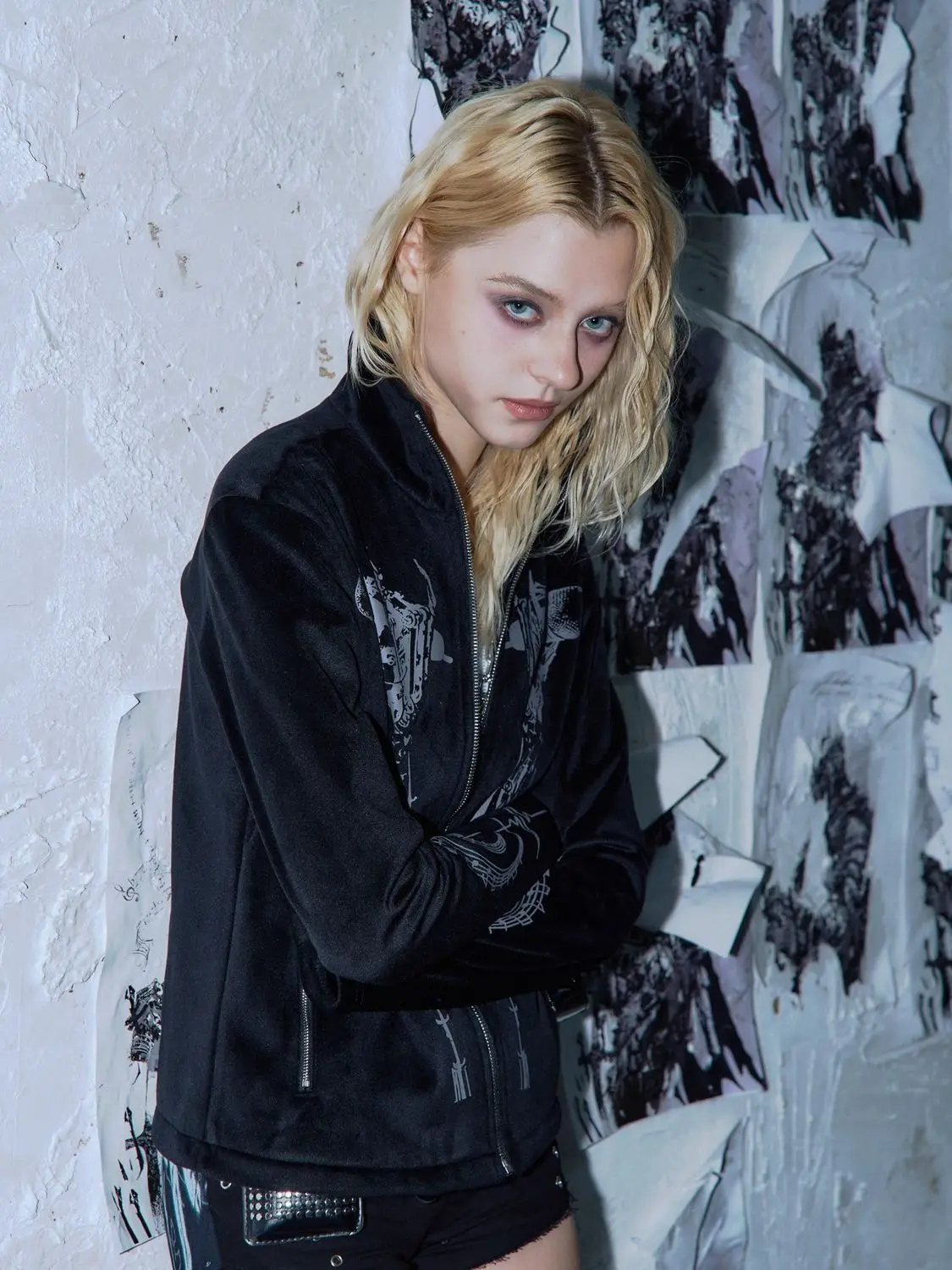 

Subculture Harajuku Vintage Safari Coats with Hooded Women Zipper Sweatshirts Casual Streetwear Grunge Jacket Y2k Stand Neck