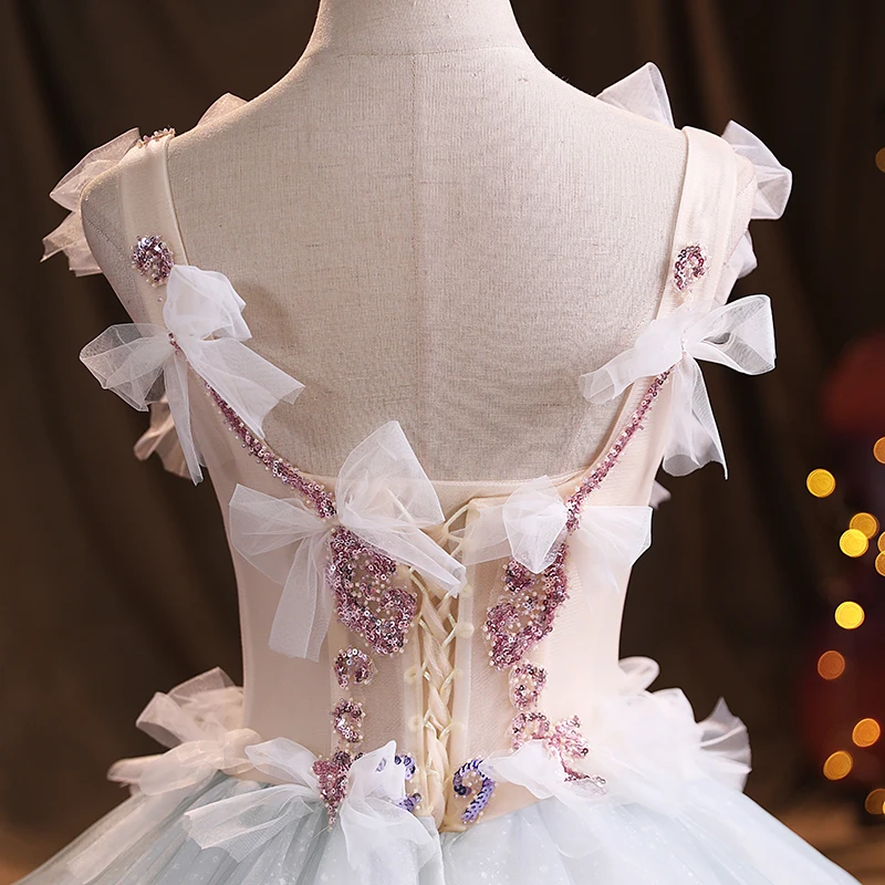Премиум-платья Quinceanera Вечернее платье Элегантное бальное платье с несколькими украшениями в виде банта. Платье принцессы для выпускного вечера больших размеров по индивидуальному заказу