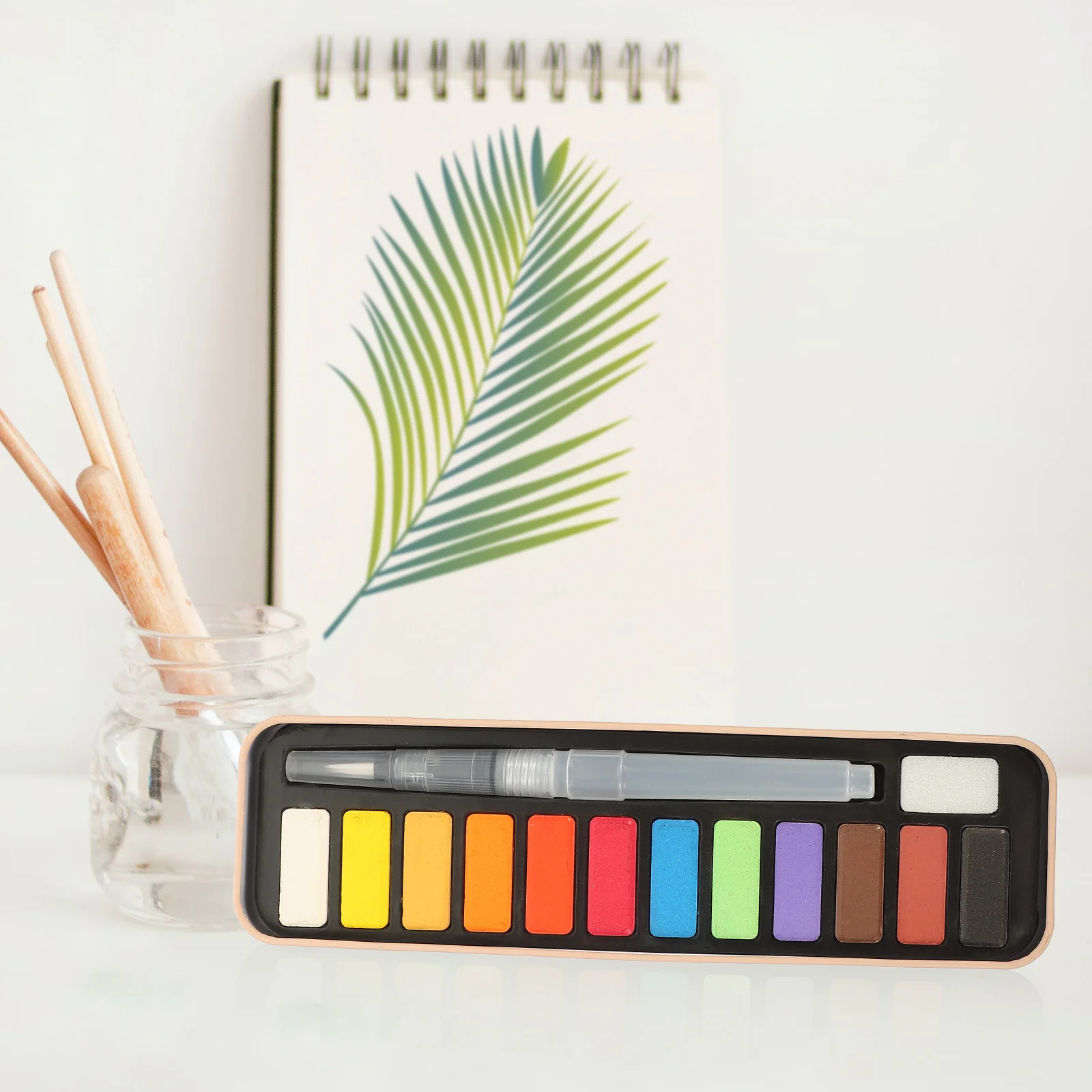 

1 Box Solid Watercolor Paint Set Kids Diy Art Coloring Kit Beginner Professional Painting Supplies Watercolor Travel Set Art