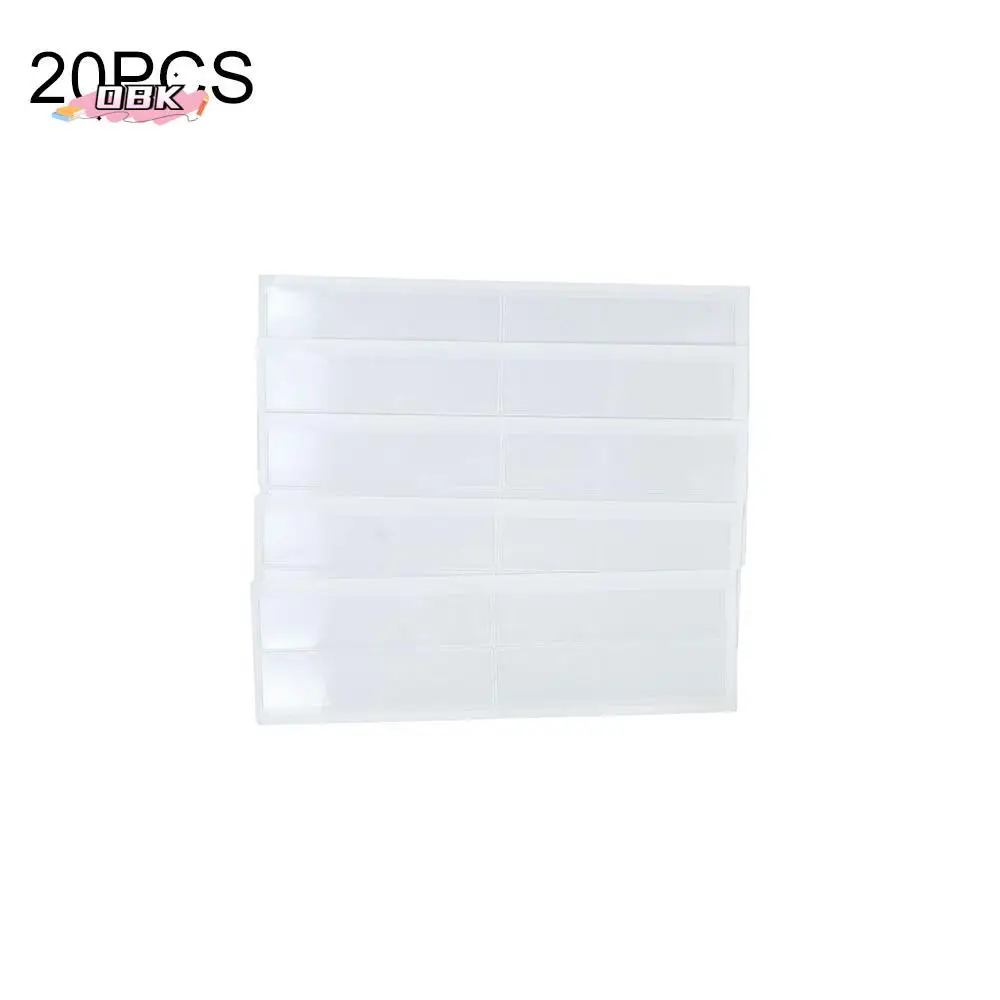 

20 шт. пластиковые карманы для бирок, прозрачные самоклеящиеся держатели для этикеток, прозрачные маленькие карманы для индексных карточек