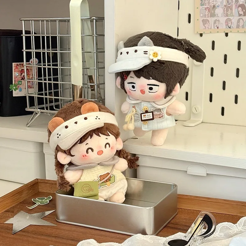 Leisure Sunday 10cm Plushie Clothes Set, Cute Cat Bear Theme Costume Soft Fabric Outfit, for Anime Kpop Collectibles Dress Up