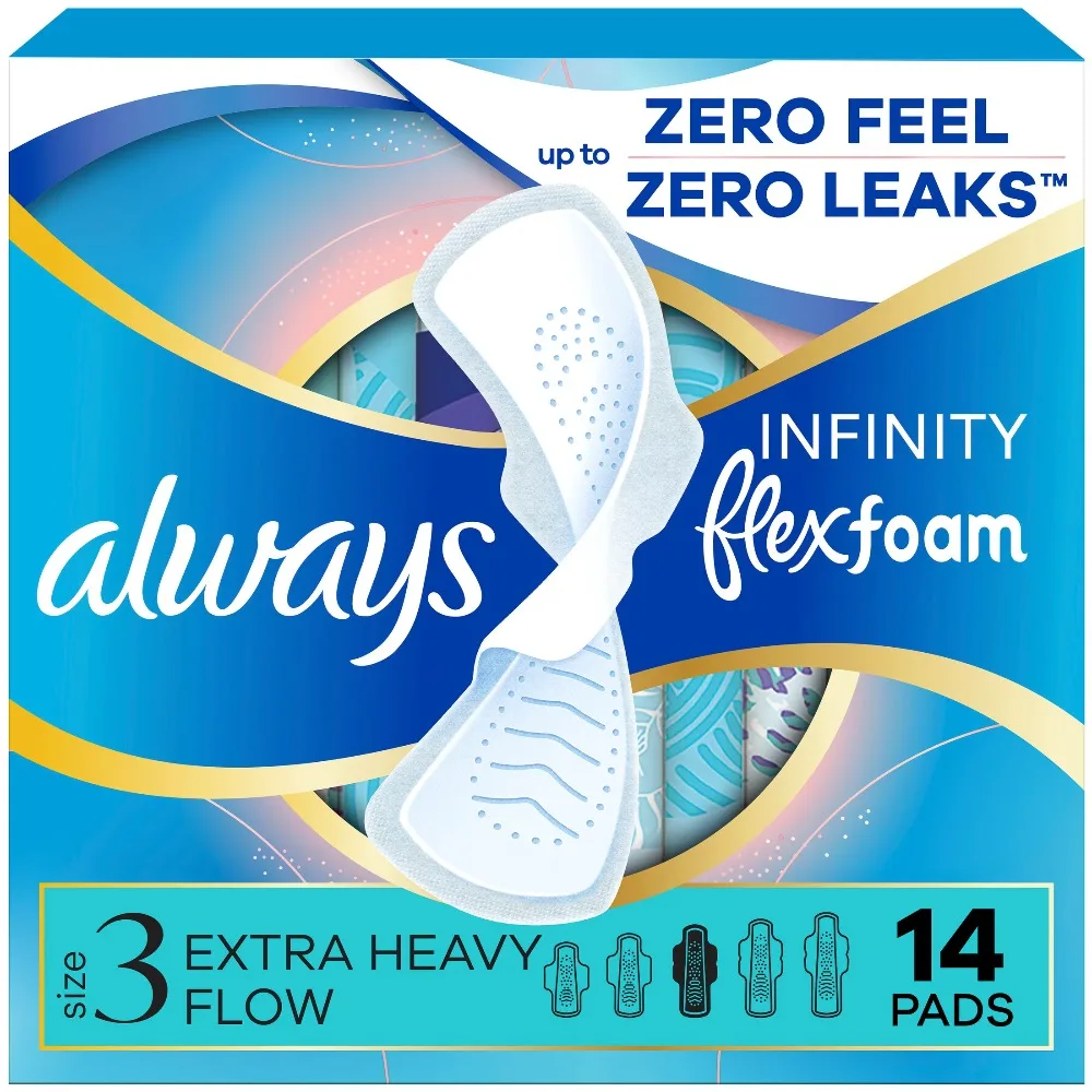 

Extra Heavy Flow Overnight Sanitary Pads for Women with Wings Unscented Menstrual Pads Ultra Thin Maxi Pads Hypoallergenic 14 Count