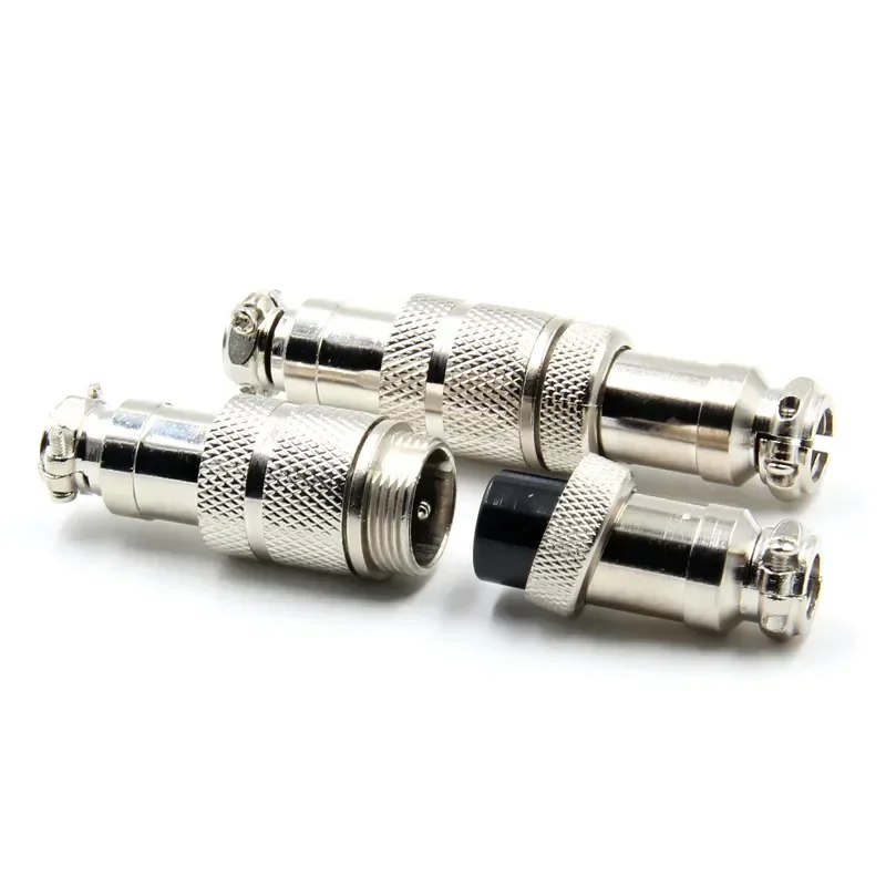 Pair GX16 Aviation Plug 16mm Metal Male Female Panel Connector Socket 2/3/4/5/6/7/8/9 Pin Socket Connector GX16 Docking Type