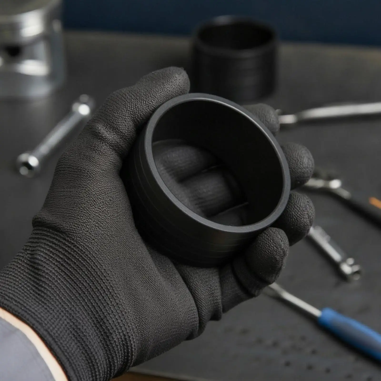 Piston Loop Installation Tool Dark-Finished Cylindrical Piston Loop Installer Professional Time-Saving for Engine Repair Tasks