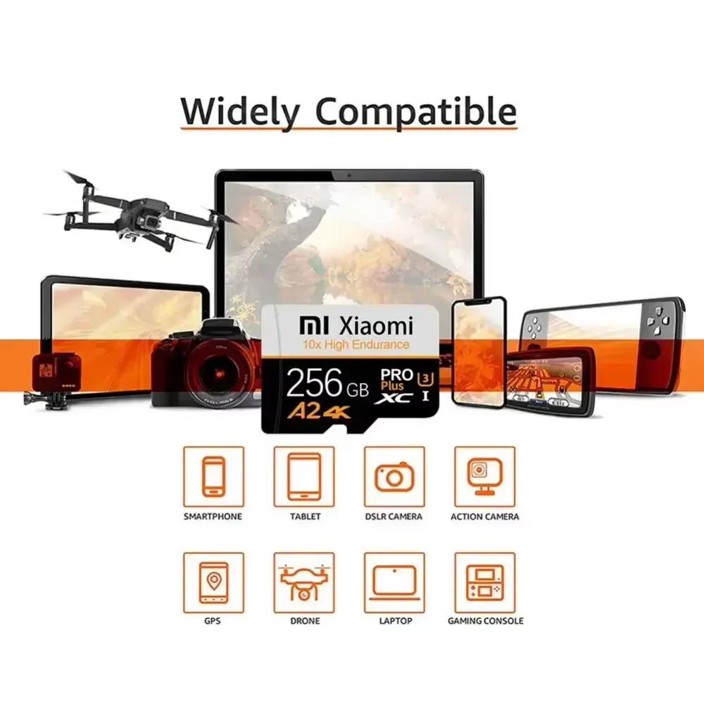 Xiaomi 128GB 256G SD Memory Card 1TB Class 10 High Speed Flash TF 2TB SD Card Micro TF SD Card 512GB For Nintendo Switch ps vita