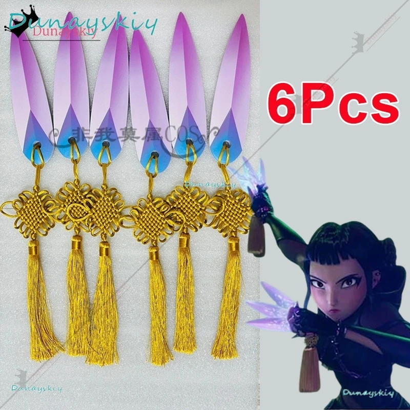 Demon Hunters Of KPop Zoey Cosplay Costume Darts Props 1/3/6pc 3D Handheld Boomerang Weapons Accessory Halloween Disguise