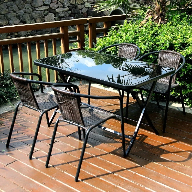 

Outdoor leisure tables and chairs rattan balcony courtyard outdoor garden table and chairs combination