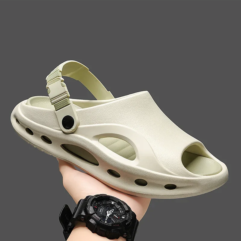 

Летние сандалии с открытым носком для мужчин, повседневные сабо, садовая обувь из ЭВА, модные мужские тапочки, пляжная обувь на толстой подошве