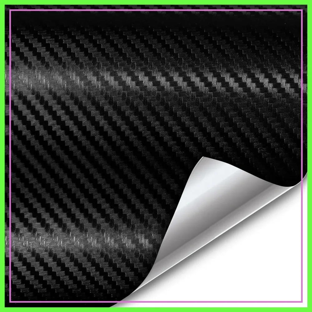 

Black Carbon Fiber Car Wrap Vinyl Roll 8ft x 5ft Air Release Technology