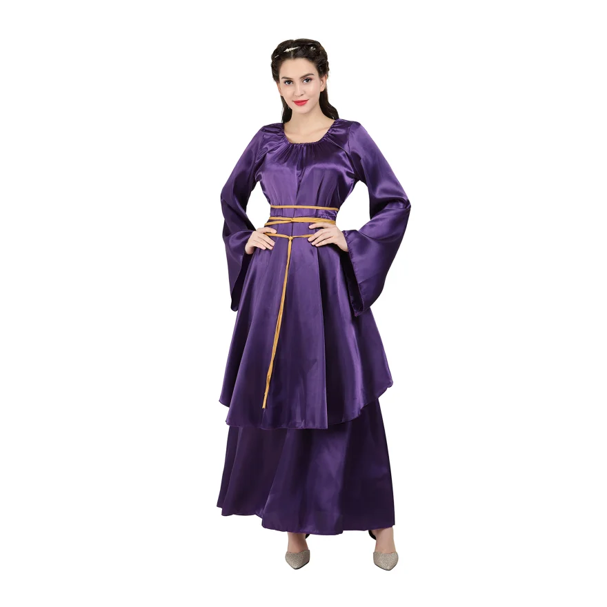 Renaissance Medieval Long Dress Irish Retro Trumpet Long Sleeves Palace Dress Queen Ball Gown Cosplay Party Costumes