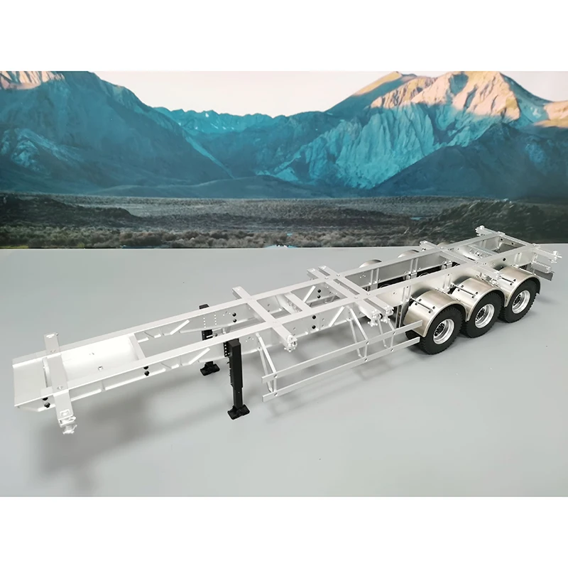 

40 Feet Semi-trailer Container Chassis Frame for 1/14 Tamiya RC Truck Tipper Scania 770S Benz Actros 3363 Volvo MAN LESU Part