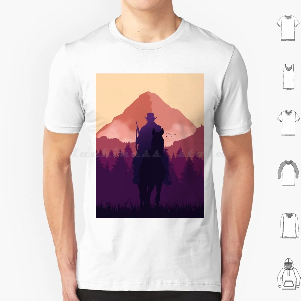 Arthur Morgan On A Horse T Shirt Men Women Kids 6xl Arthur Morgan Cowboy Rdr Gaming Western Game Ps4 Gamer Games Horse John