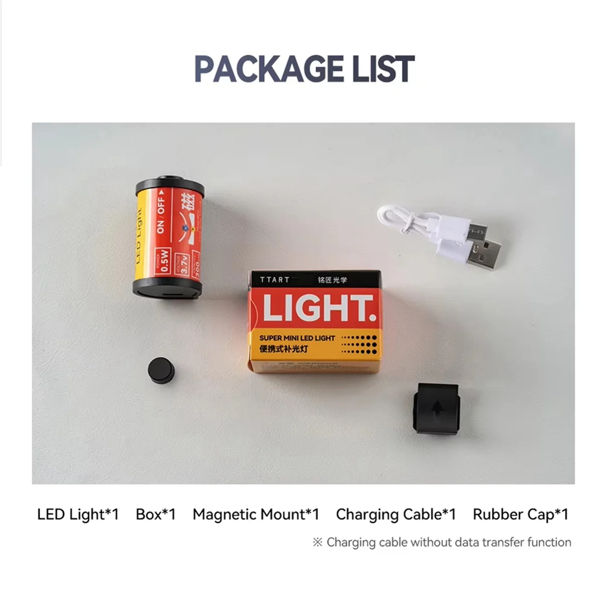 Luz de relleno Luz de vídeo Montaje magnético 3000/4500/6000K Estilo de película retro Mini luz LED 250Lm 300mAh Zapata fría