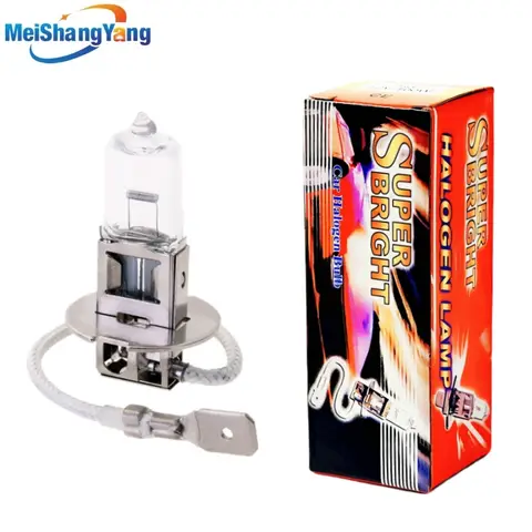 H3 100W 12V Halogen Bulbs Super Bright H1 Yellow Halogen Fog Light Bulb H3 12V 55W 4300K Car Head Lamp HeadLight Car Accessories