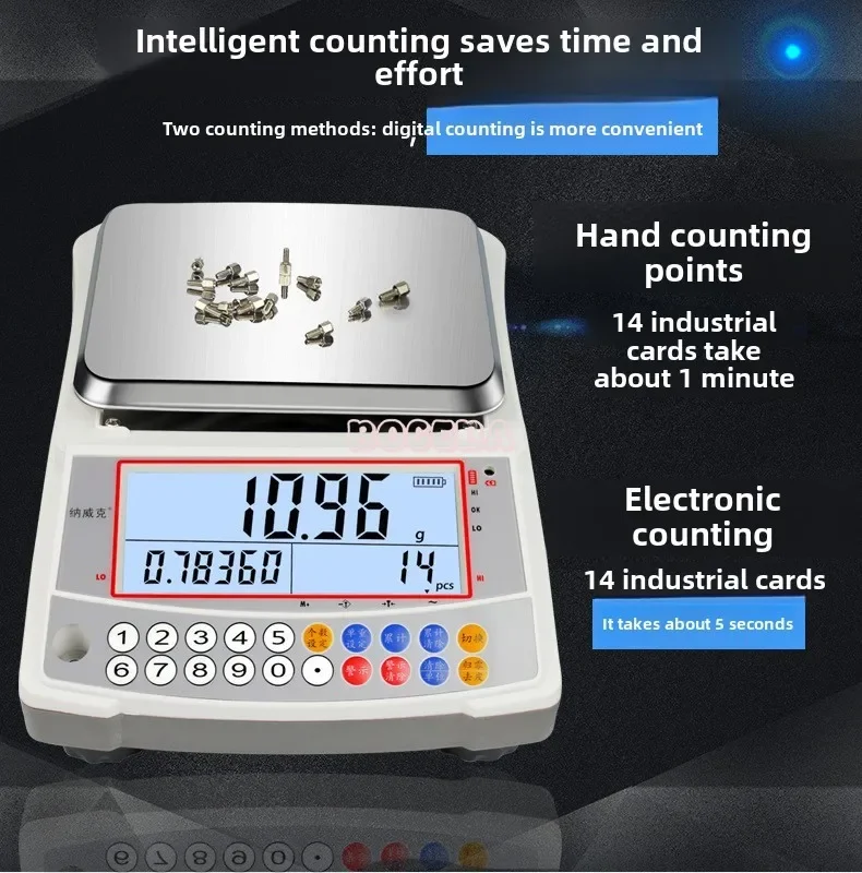 0.01 G Accuracy 1 Kg 2 Kg 3 Kg Industrial Digital Weighing Parts Electronic Counting Scale Analytical Balance