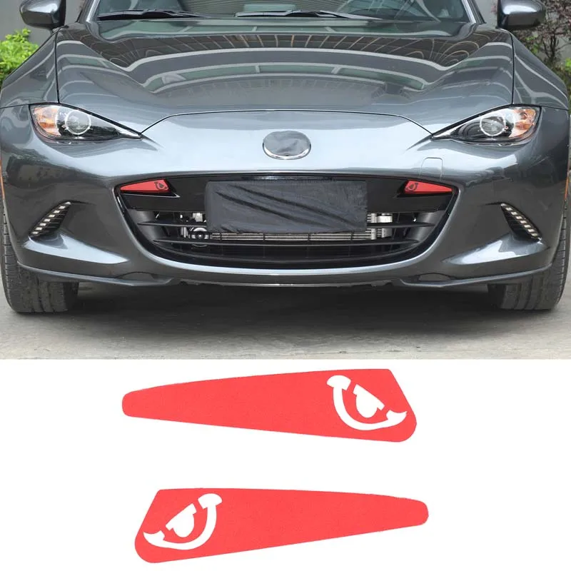 For Mazda MX-5 ND 2016-2021 Aluminum Alloy Red Car Front License Plate Side Decorative Patch Car Modification Accessories