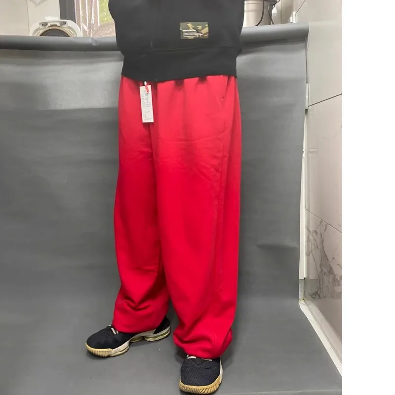 Fashion Men Sweatpants Streetwear Hiphop Joggers Casual Loose Baggy Wide Leg Track Pants Cotton Plus Size 4XL Dance Clothing