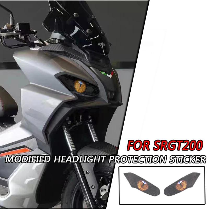 

For Aprilia SPORT SRGT200 SR200 GT200 Motorcycle Modification Headlight Scratch Resistant Waterproof And Decorative Stickers