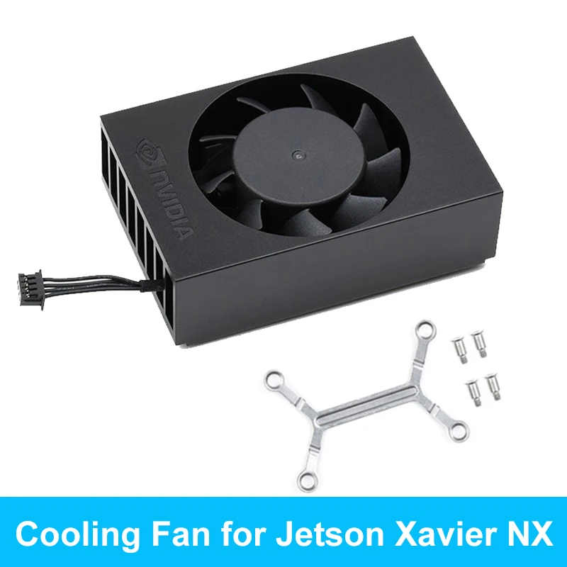 Official Cooling Fan for Jetson Xavier NX Speed-Adjustable Fan with Aluminum Alloy Cooling Bracket Screws