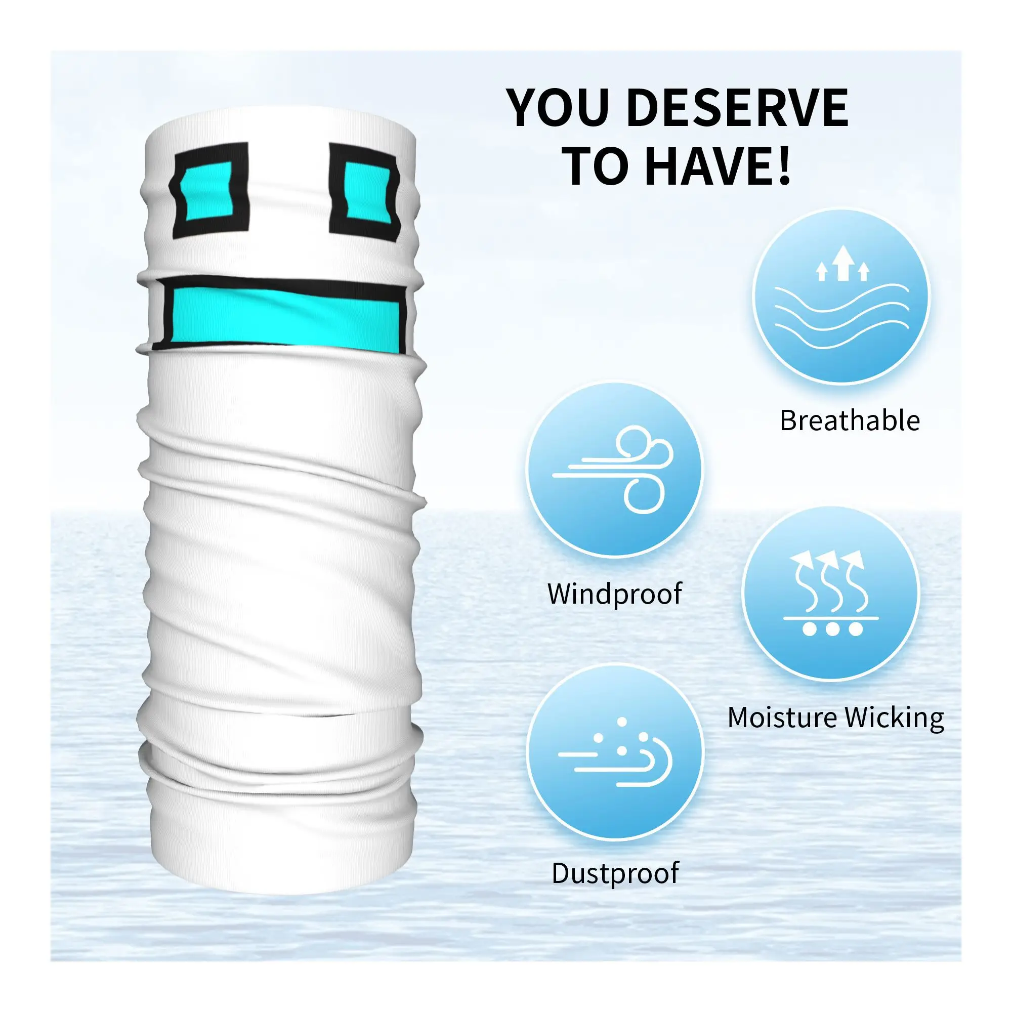 لعبة فيديو الهندسة داش باندانا غطاء الرقبة التفاف قناع وشاح متعدد الوظائف عقال الرياضة في الهواء الطلق للرجال النساء الكبار قابل للغسل