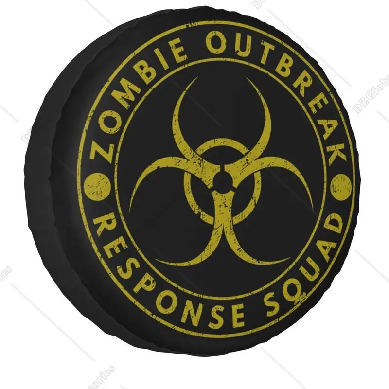 Zombie Outbreak Response Team Tire Cover 4WD 4x4 SUV Spare Wheel Protector for Mitsubishi Pajero 14