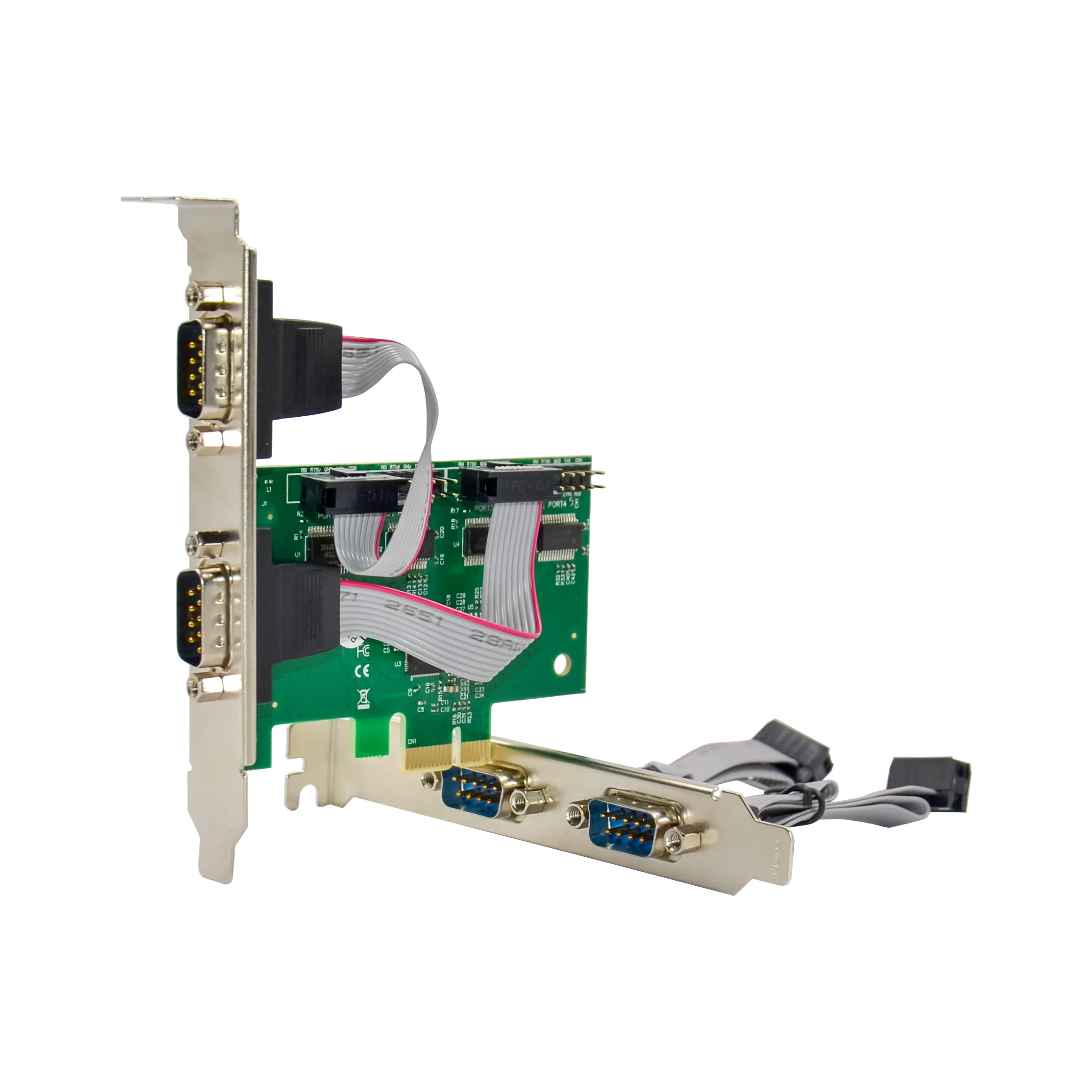 

2PCS Sunweit ST318 PCIe 4 Ports Serial RS232 Card AX99100
