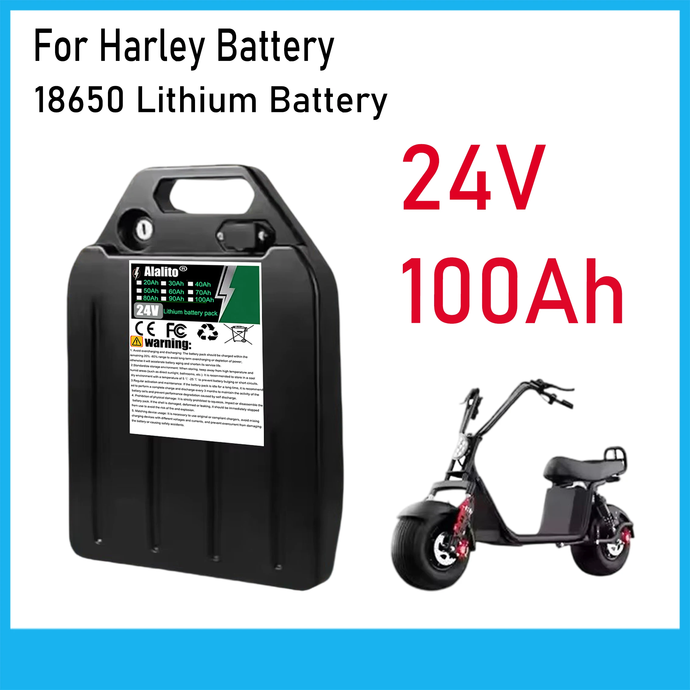 Air freight, 24V 100Ah, multiple capacity options, suitable for lithium battery packs for motors below 3000W