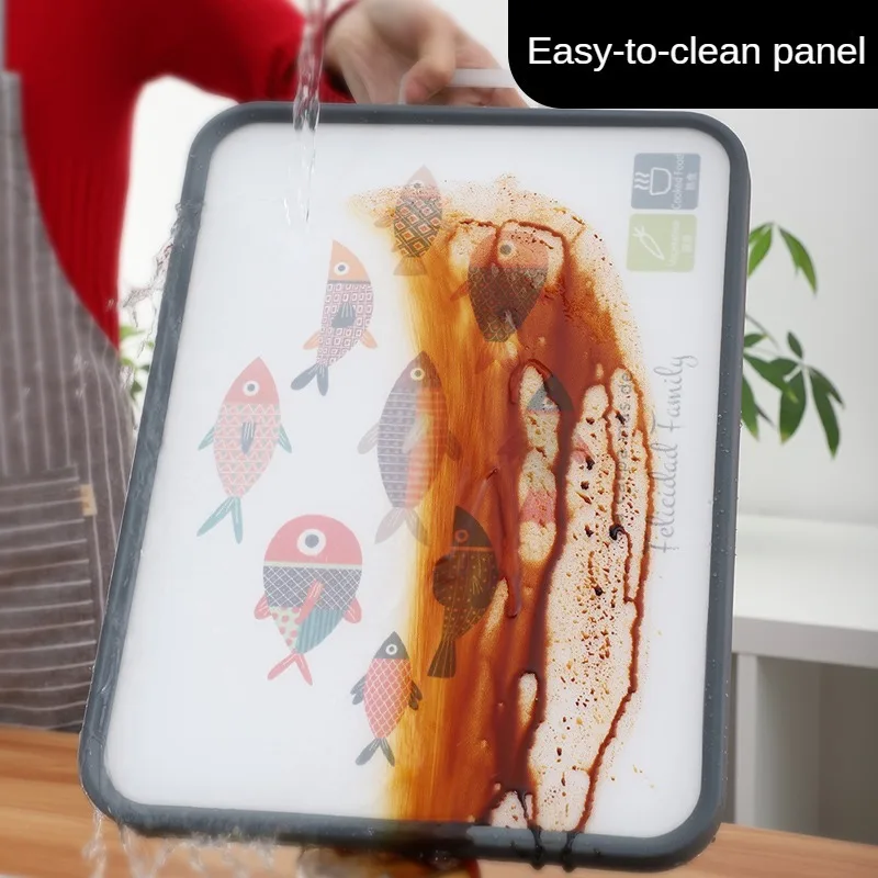 لوح تقطيع للمطبخ ثنائي الغرض ، لوح تقطيع منزلي مضاد للتعفن ، لوح تقطيع بلاستيكي PE ، لوح تقطيع خام ومطبوخ