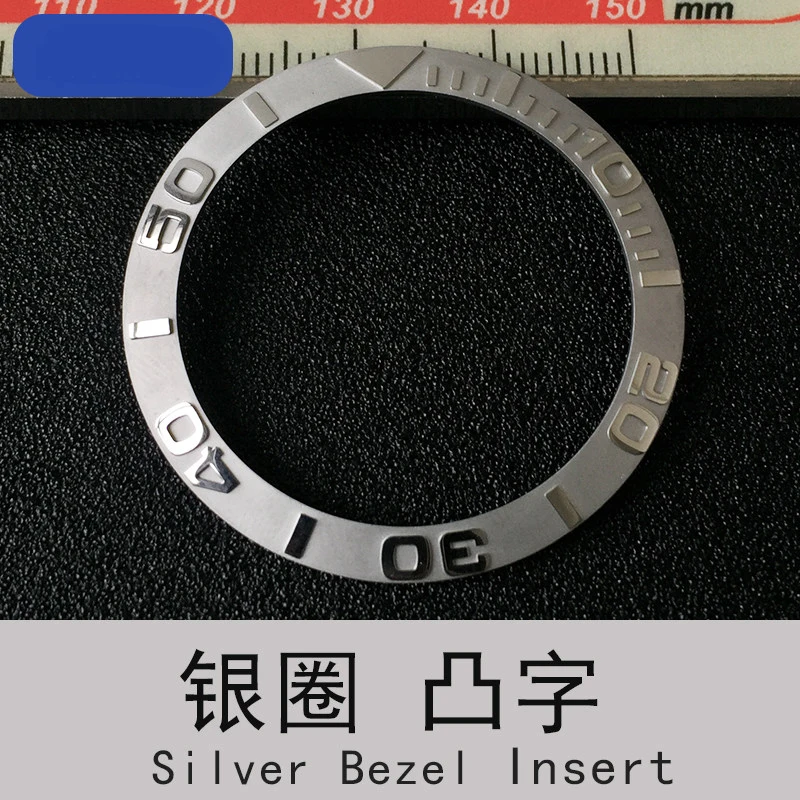 For CASIO MDV-106 Sloped Ceramic Bezel Insert 12H Pearl-Marker MDV106 Duro/Marlin Dive Watch 41x32.8mm Upgrade Insert Repair Mod image 3