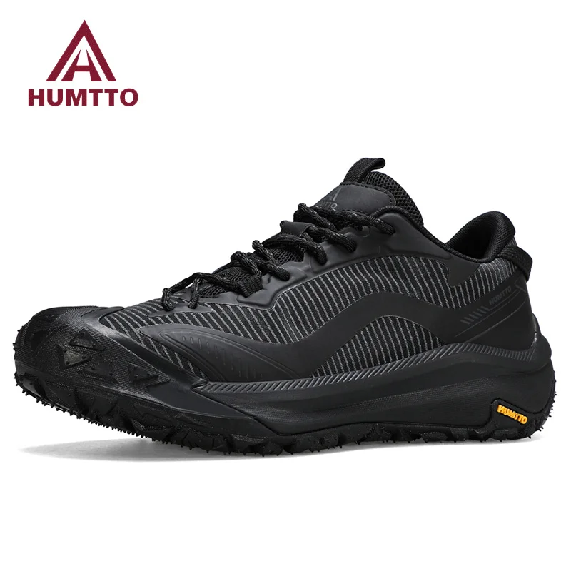 HUMTTO Breathable Trekking Boots Outdoor Men's Sports Shoes Non-slip Hiking Shoes for Men Leather Safety Walking Sneakers Man