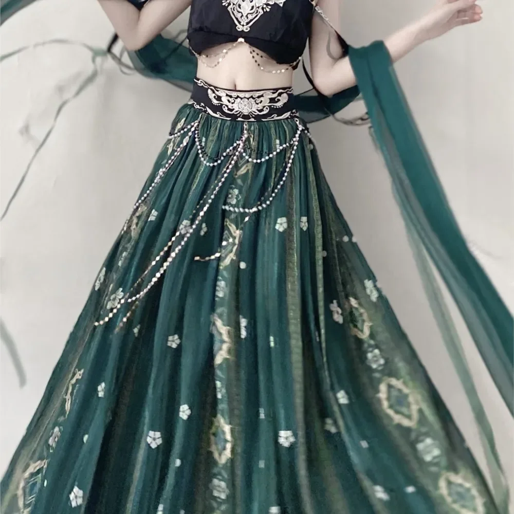 Dunhuang Kweichow Moutai Exotic Style Hanfu Improved Clothing Embroidery Han Elements Western Suit Performance Wear Photo