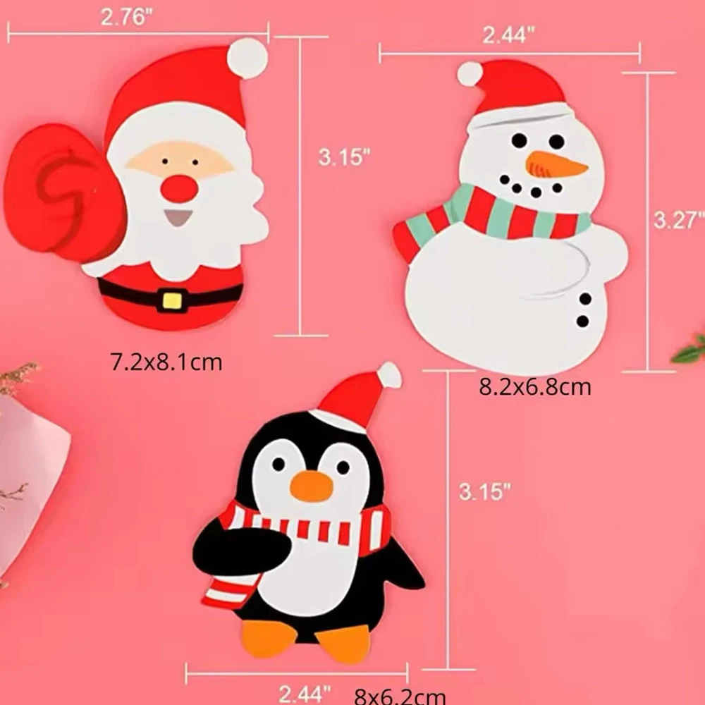 50Pcs Cute Animal Bear Santa Claus Candy Lollipop Decoration Cards Wedding Kids Birthday Party Supplies Rabbit Gift Accessories