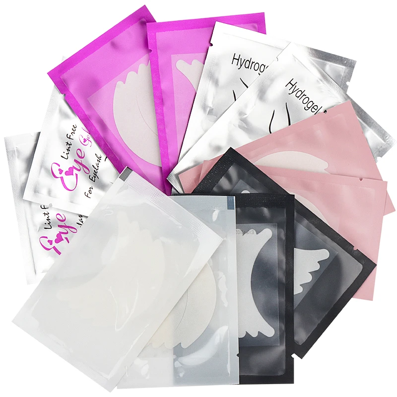 50pairs Eye Patches Eyelash Extension Supplies Foam Eye Pad Butterfly Shaped Paper Lash Stickers Female Makeup Tool